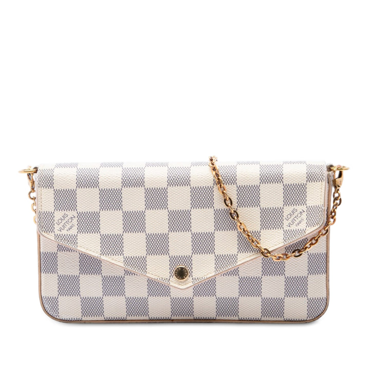 Louis Vuitton Pochette Felicie Damier Azur Blanc – vue principale – GABY PARIS
