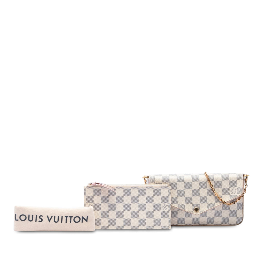 Louis Vuitton Pochette Felicie Damier Azur Blanc – vue 7 – GABY PARIS