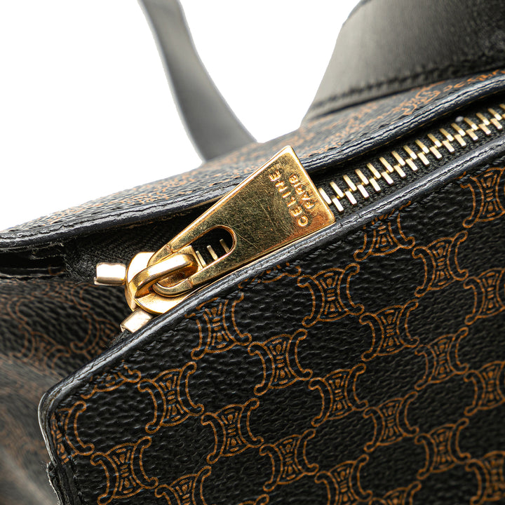 Macadam Coated Canvas Tote Brown - Gaby Paris