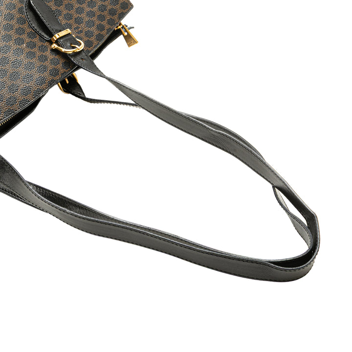 Macadam Coated Canvas Tote Brown - Gaby Paris