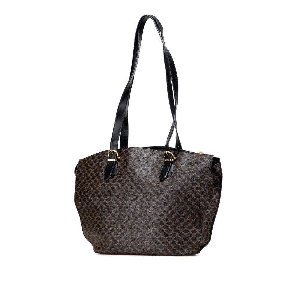 Macadam Coated Canvas Tote Brown - Gaby Paris
