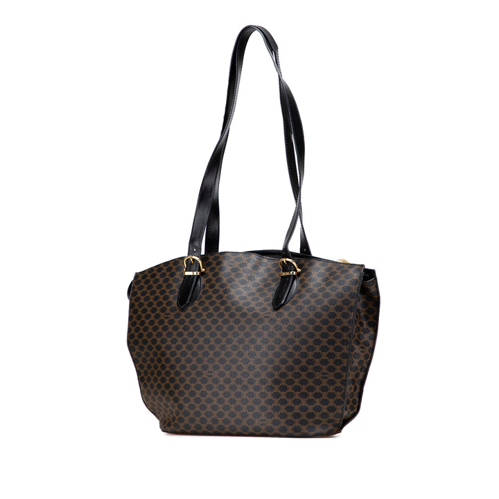 Macadam Coated Canvas Tote Brown - Gaby Paris