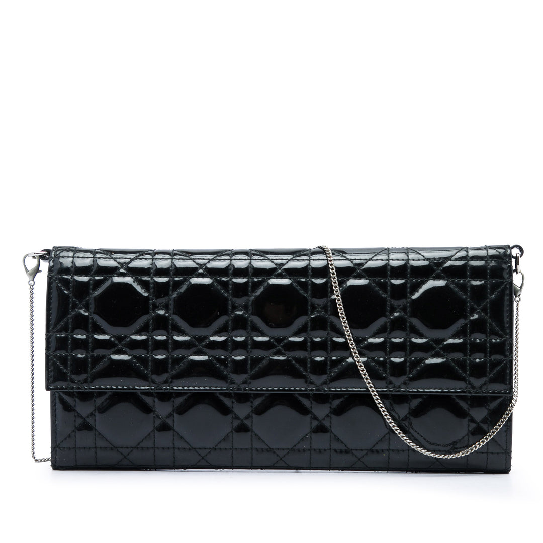 Dior Cannage Pochette avec chaîne Noir – vue principale – GABY PARIS