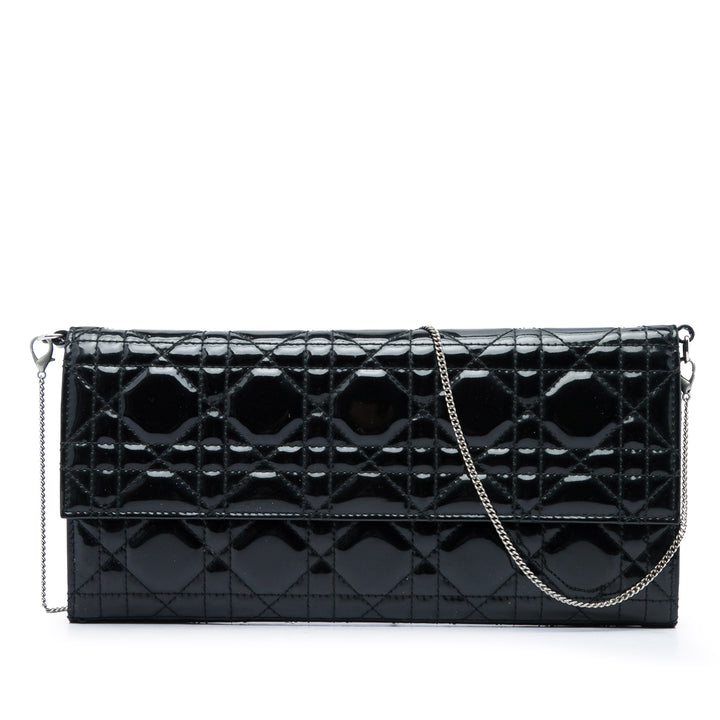 Dior Cannage Pochette avec chaîne Noir – vue principale – GABY PARIS