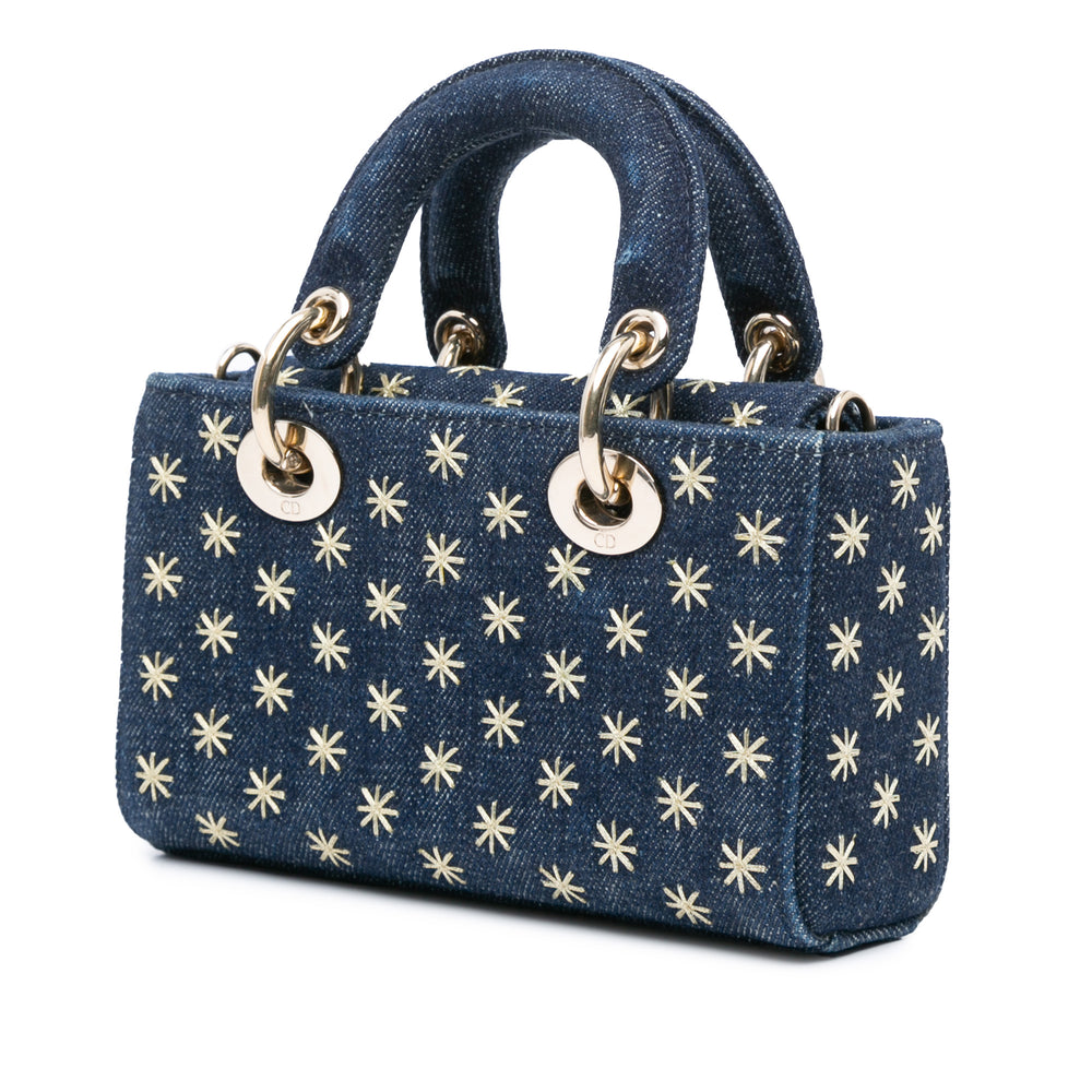 Small Denim Embroidered Star Lady D Joy Blue - Gaby Paris