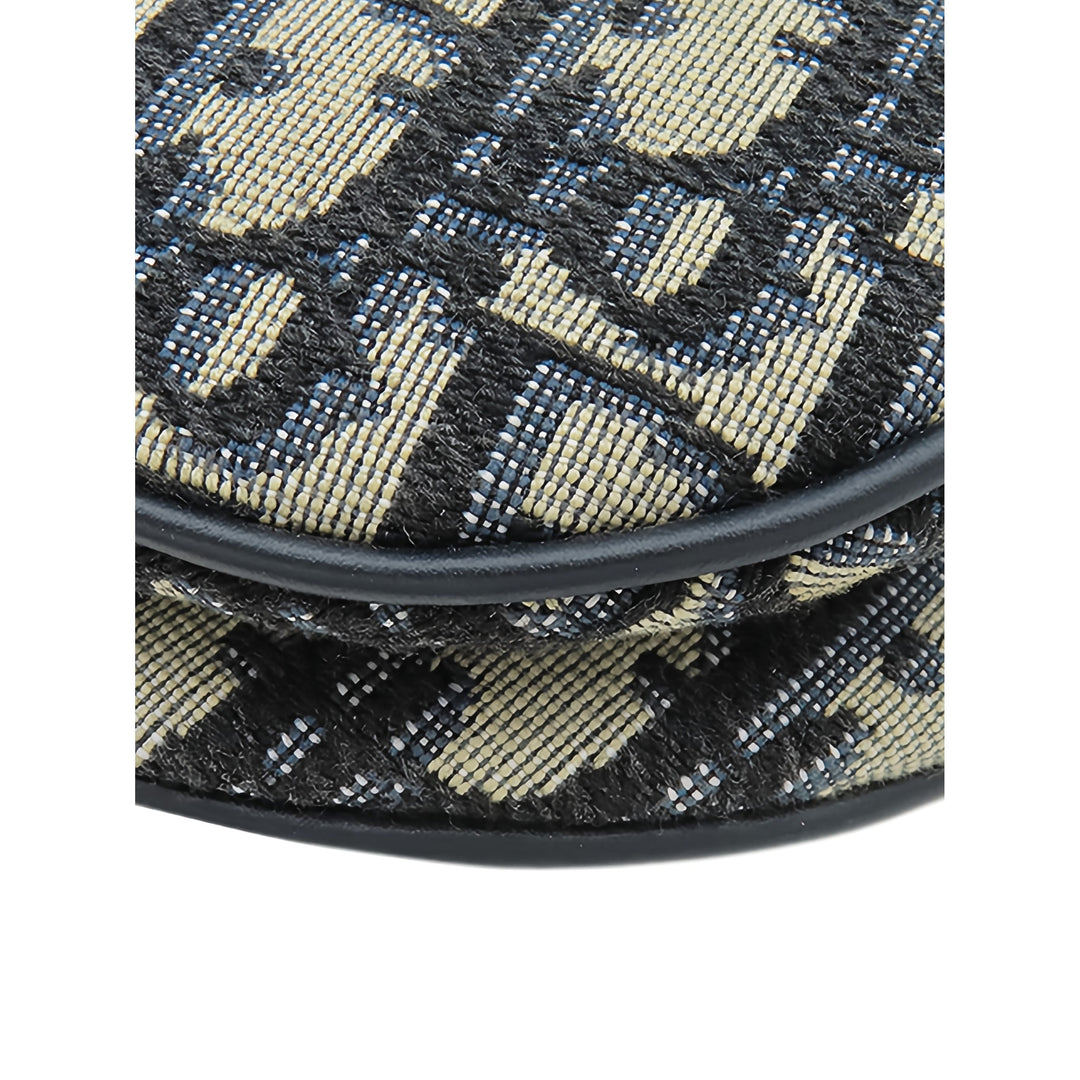 Dior Saddle Sac Mini Oblique Bleu – vue 11 – GABY PARIS