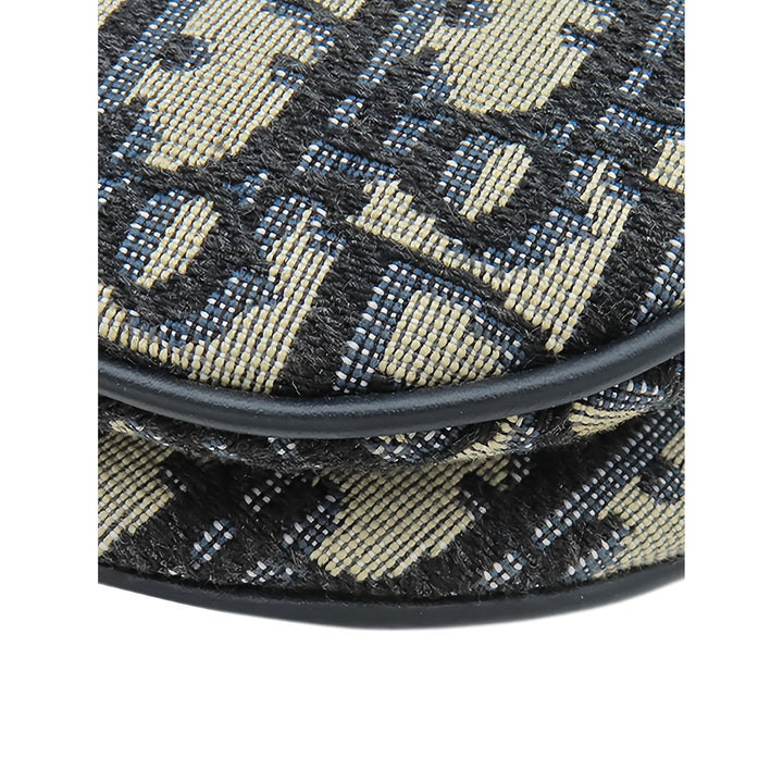 Dior Saddle Sac Mini Oblique Bleu – vue 11 – GABY PARIS