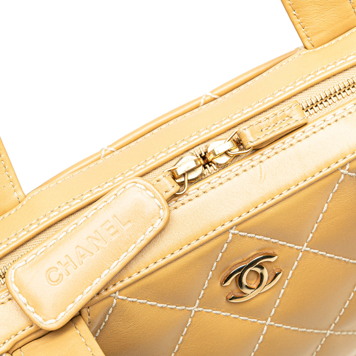 Chanel CC Wild Stitch Sac à main Marron – GABY PARIS Authentique