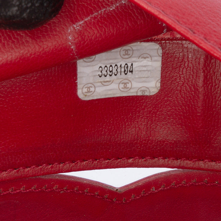 Calfskin and PVC Triple CC Tote Red - Gaby Paris