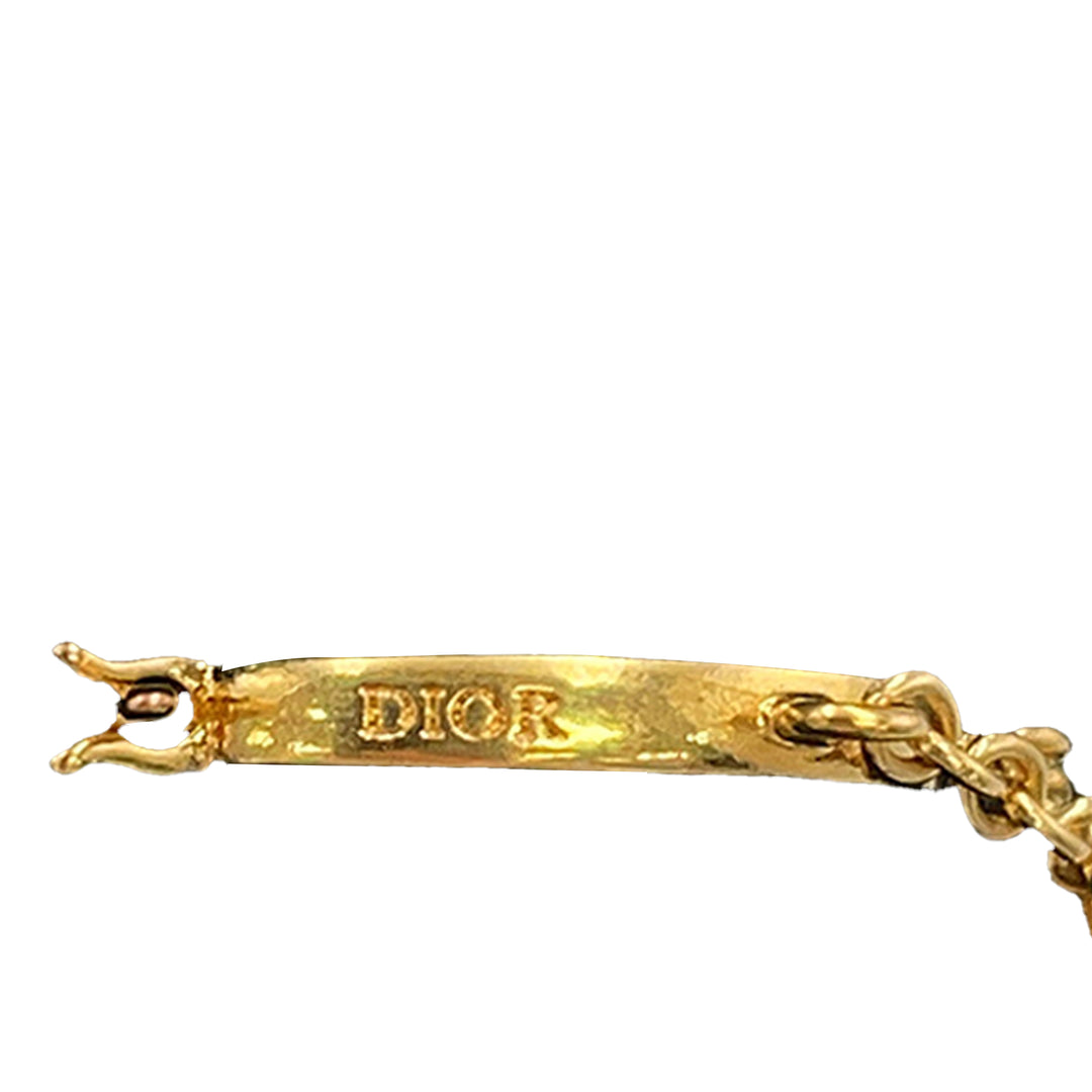 Dior Dio(r)evolution plaqué Strass pendantes Hoop Boucles d’oreilles