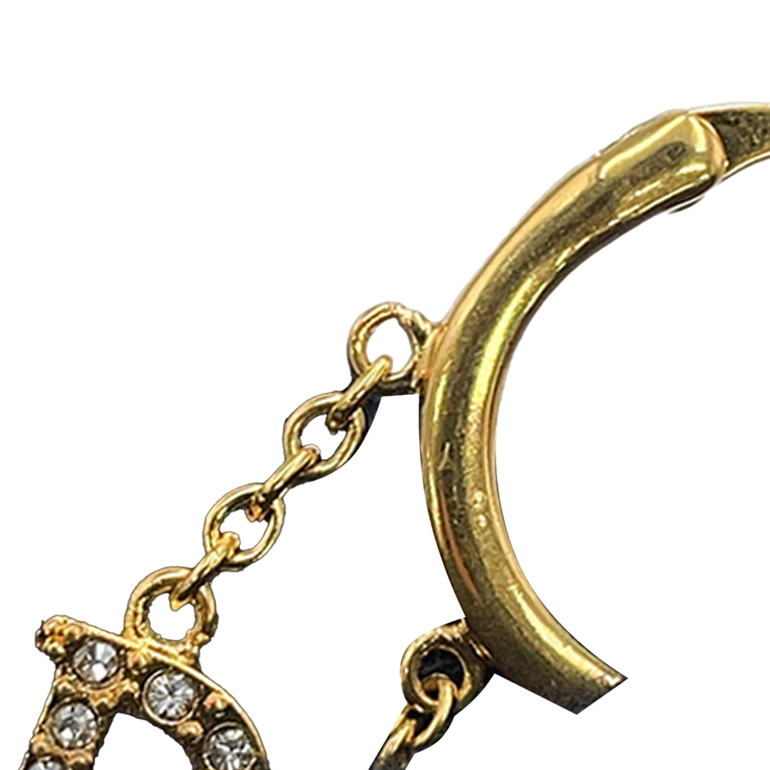 Dior Dio(r)evolution plaqué Strass pendantes Hoop Boucles d’oreilles
