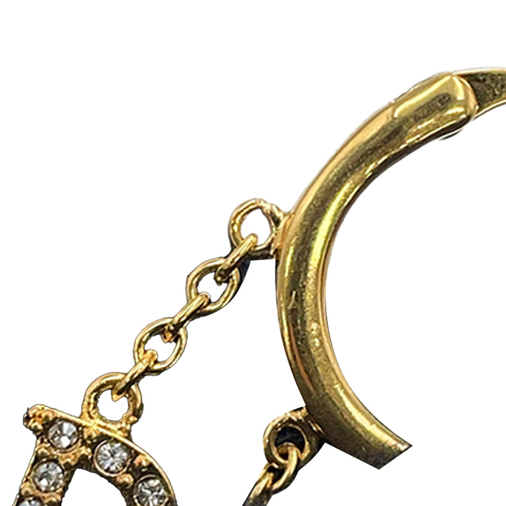 Dior Dio(r)evolution plaqué Strass pendantes Hoop Boucles d’oreilles