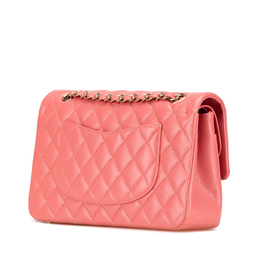 Medium Classic Caviar Double Flap Pink - Gaby Paris