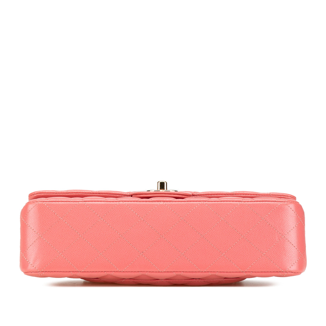 Medium Classic Caviar Double Flap Pink - Gaby Paris