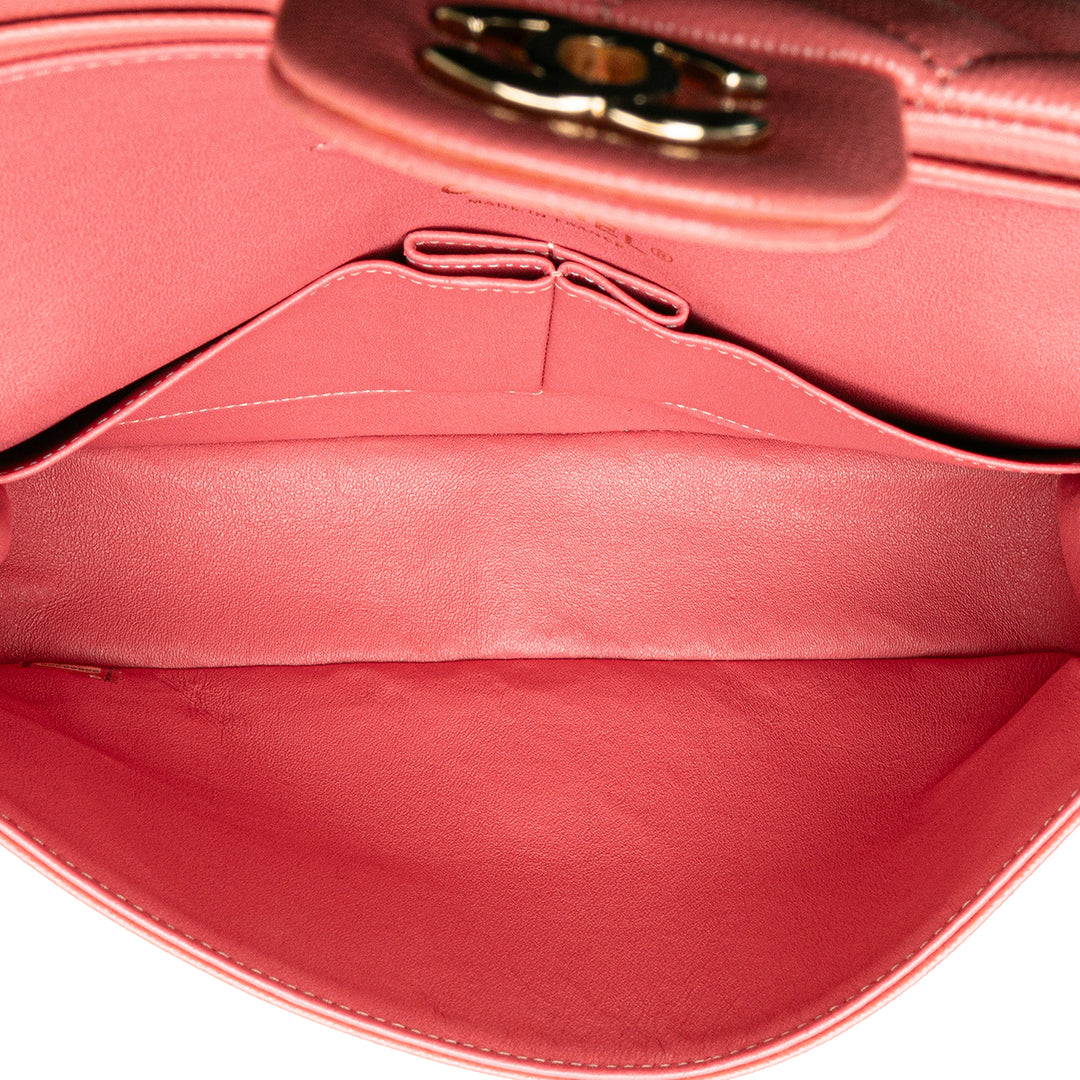 Medium Classic Caviar Double Flap Pink - Gaby Paris