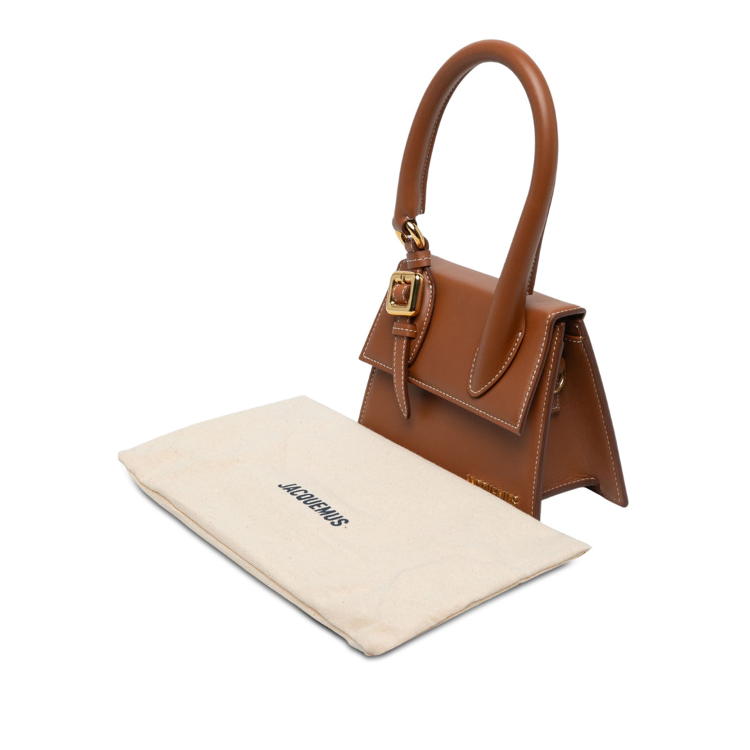 Jacquemus Sac à main Le Chiquito Boucle Marron – vue 7 – GABY PARIS