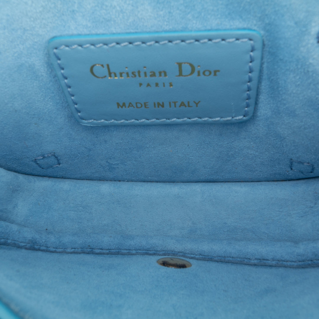 Dior Micro Cuir Bobby Sac porté croisé bleu
