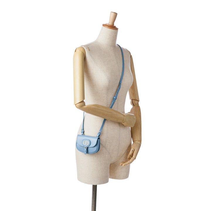 Dior Micro Cuir Bobby Sac porté croisé bleu