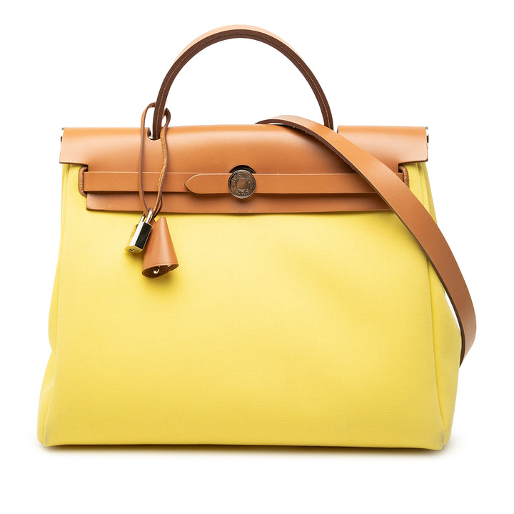 Hermès Sac à main Herbag Zippé 31 Marron – vue principale – GABY PARIS