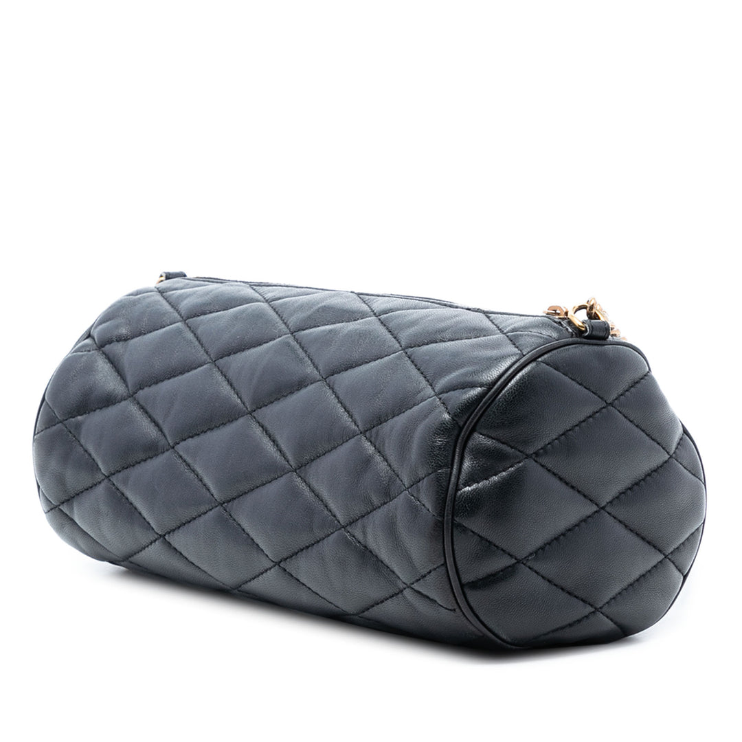 Saint Laurent Small Matelassé Cuir d’agneau Sade Tube Sac