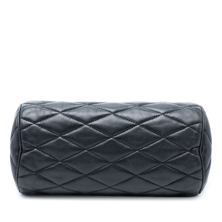 Saint Laurent Small Matelassé Cuir d’agneau Sade Tube Sac