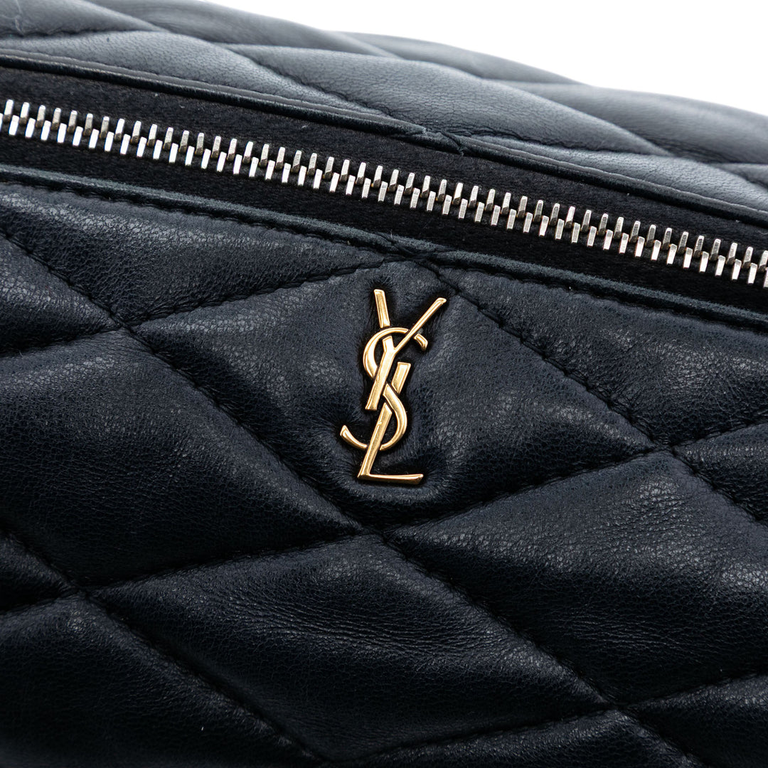 Saint Laurent Small Matelassé Cuir d’agneau Sade Tube Sac