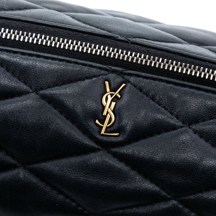 Saint Laurent Small Matelassé Cuir d’agneau Sade Tube Sac