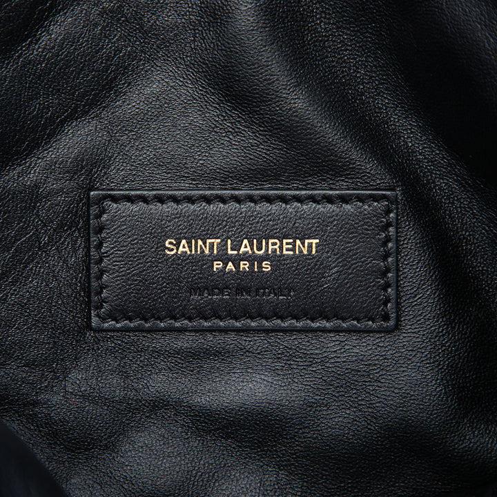 Saint Laurent Matelassé Gaby Zippé Pochette Mini Cuir d'agneau Noir