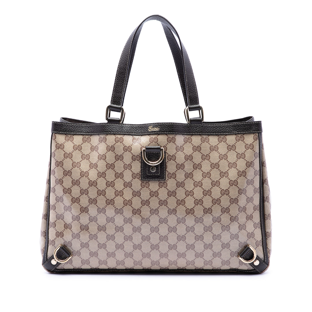 Gucci Cabas GG Cristal Abbey D Bague Beige – vue principale – GABY PARIS