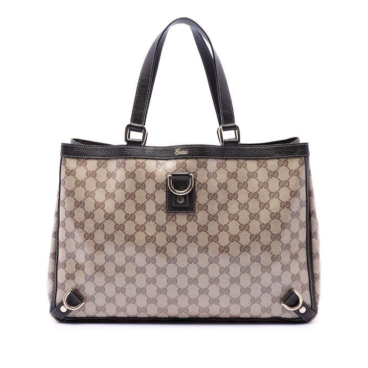 Gucci Cabas GG Cristal Abbey D Bague Beige – vue principale – GABY PARIS