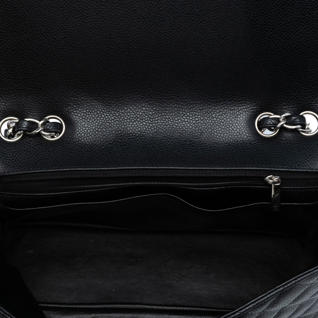 Chanel Jumbo Classic Caviar Simple rabat