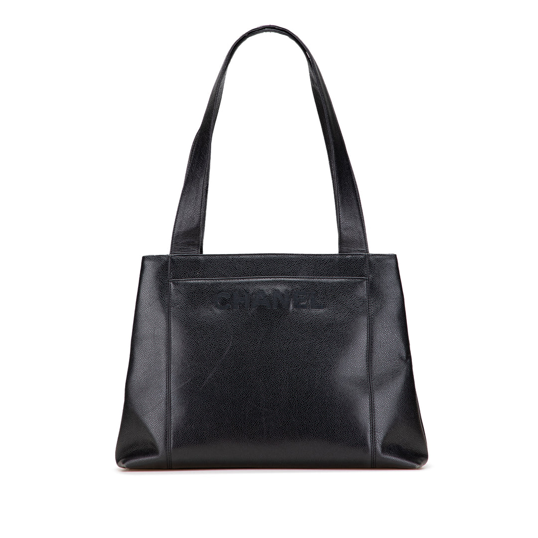 Caviar LAX Embroidered Logo Tote Black - Gaby Paris