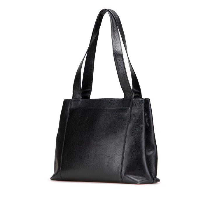 Caviar LAX Embroidered Logo Tote Black - Gaby Paris