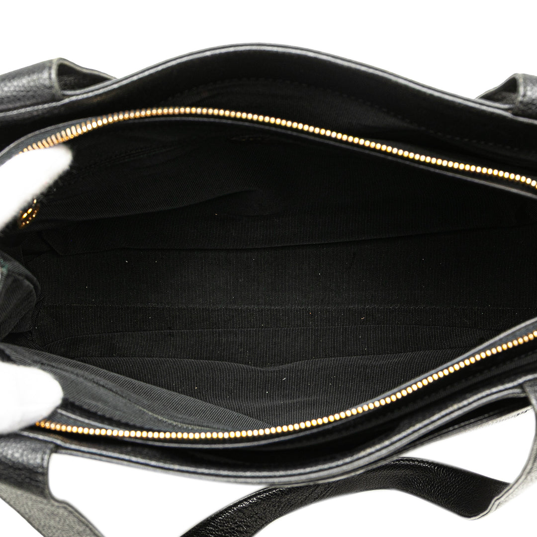 Caviar LAX Embroidered Logo Tote Black - Gaby Paris