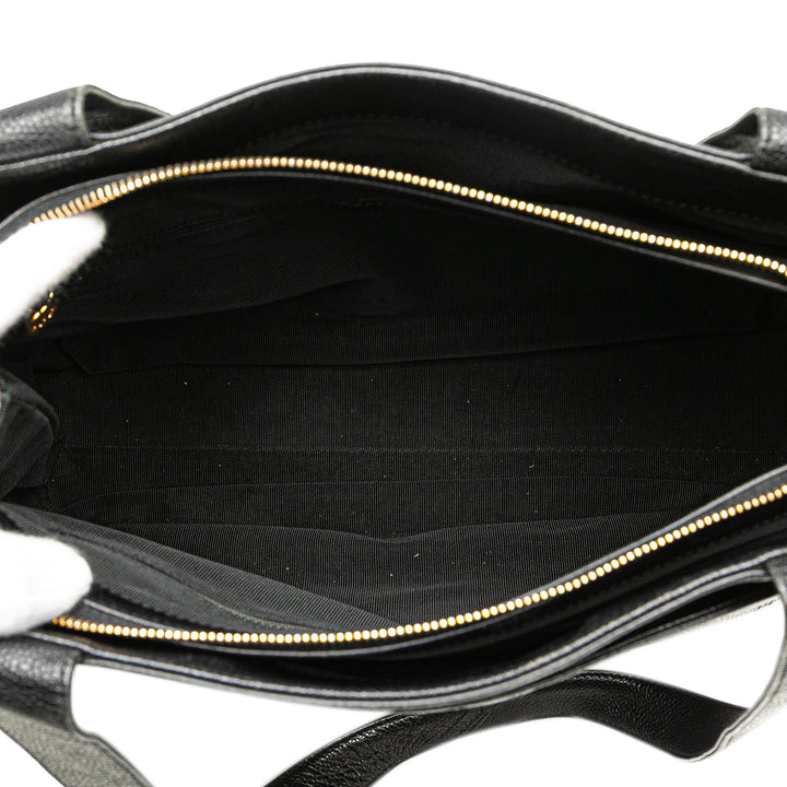 Caviar LAX Embroidered Logo Tote Black - Gaby Paris