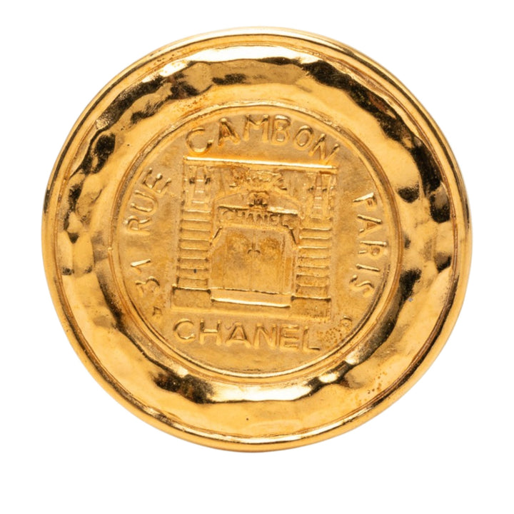 Chanel plaqué 31 Rue Cambon Rond Broche