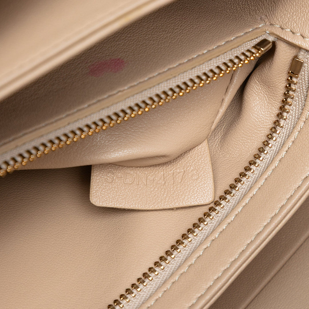 Celine Classique Shiny Cuir de veau Triomphe Sac porté croisé Marron