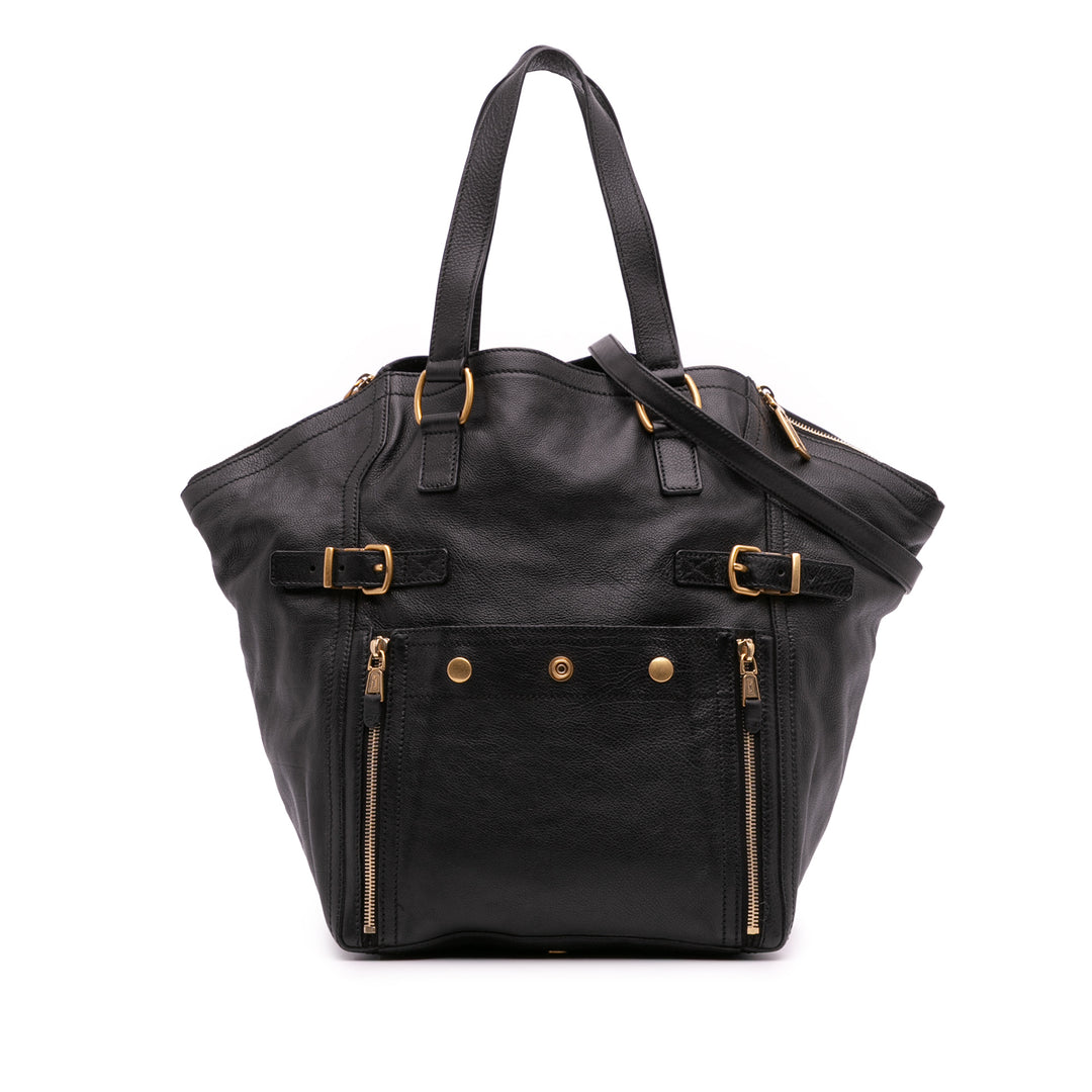 Saint Laurent Medium Cuir Downtown Cabas Noir – GABY PARIS Authentique