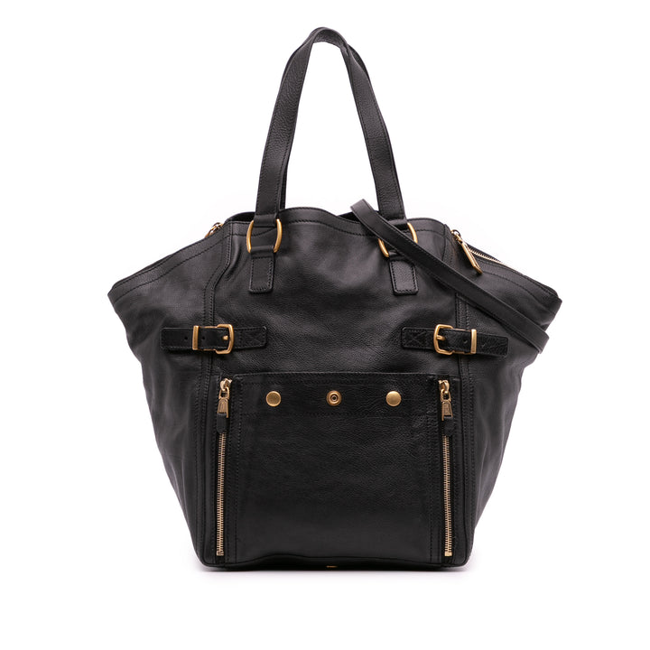 Saint Laurent Medium Cuir Downtown Cabas Noir – GABY PARIS Authentique
