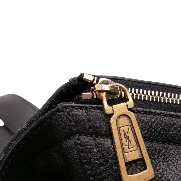 Saint Laurent Medium Cuir Downtown Cabas Noir – GABY PARIS Authentique