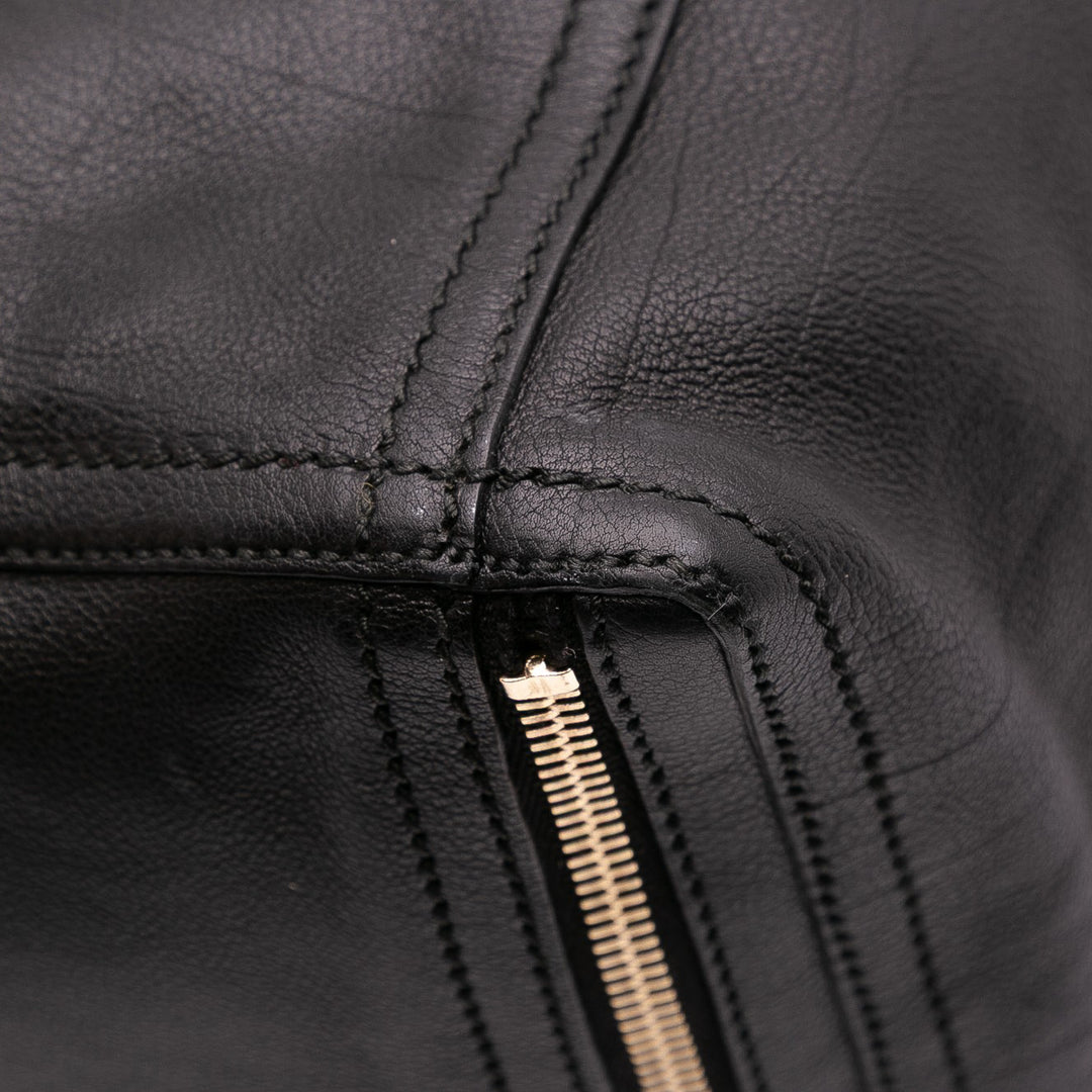 Saint Laurent Medium Cuir Downtown Cabas Noir – GABY PARIS Authentique