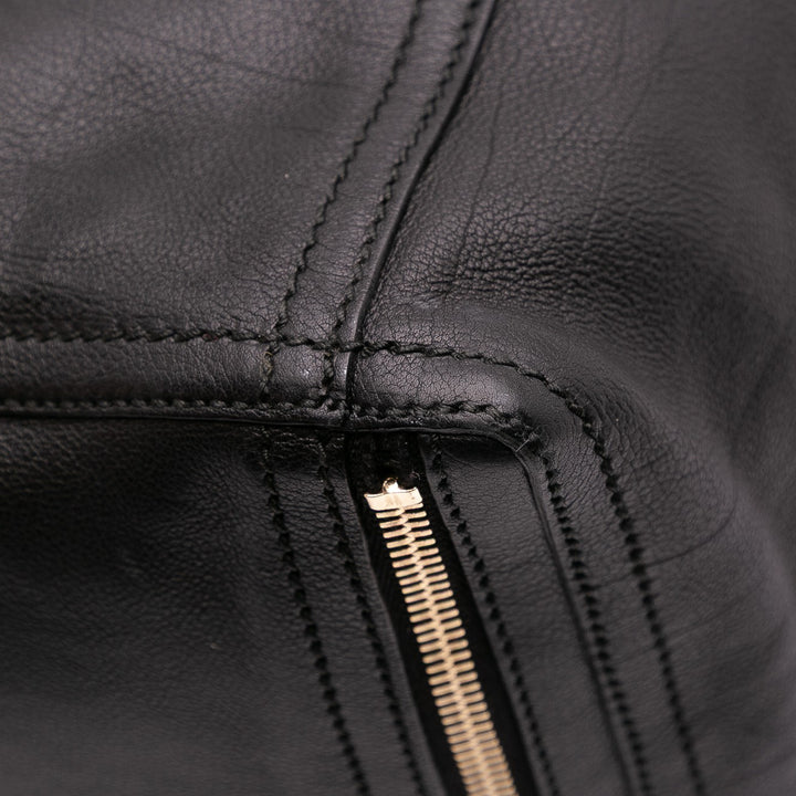Saint Laurent Medium Cuir Downtown Cabas Noir – GABY PARIS Authentique