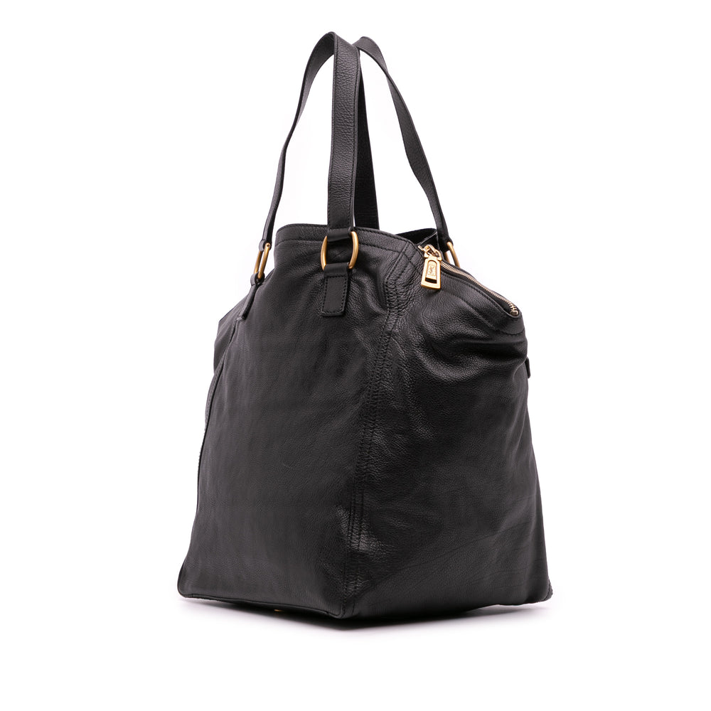 Saint Laurent Medium Cuir Downtown Cabas Noir – GABY PARIS Authentique