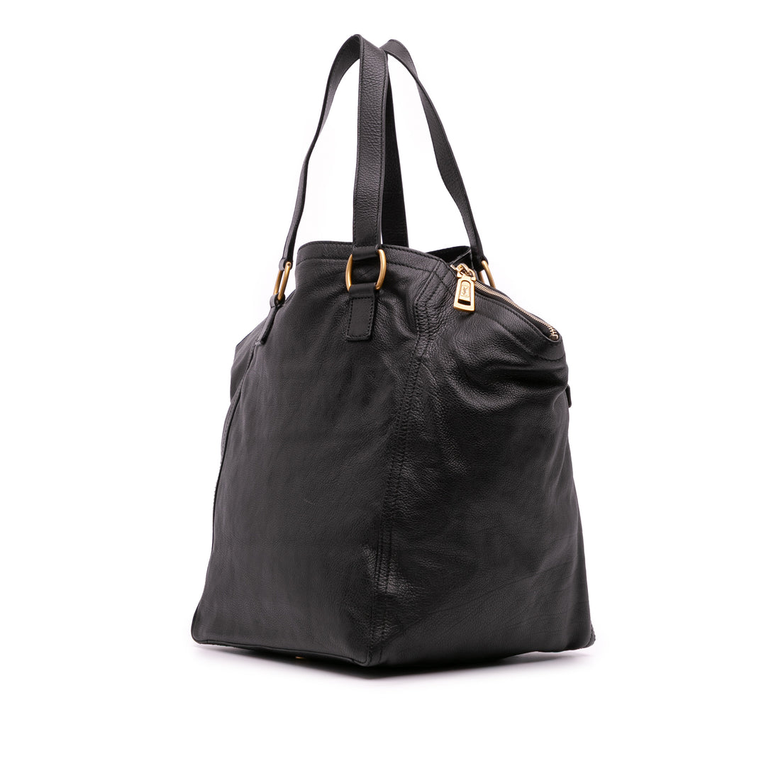 Saint Laurent Medium Cuir Downtown Cabas Noir – GABY PARIS Authentique