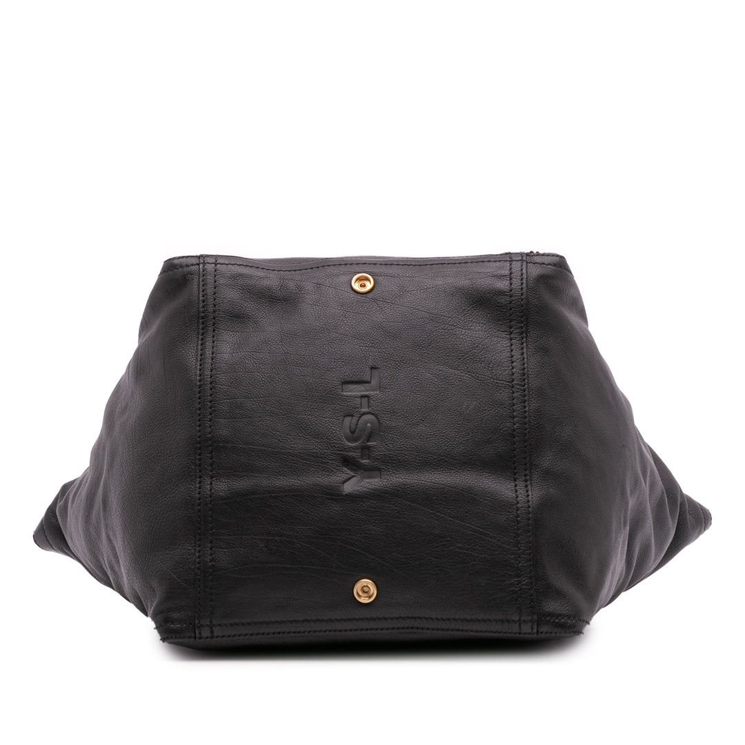 Saint Laurent Medium Cuir Downtown Cabas Noir – GABY PARIS Authentique