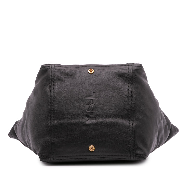Saint Laurent Medium Cuir Downtown Cabas Noir – GABY PARIS Authentique