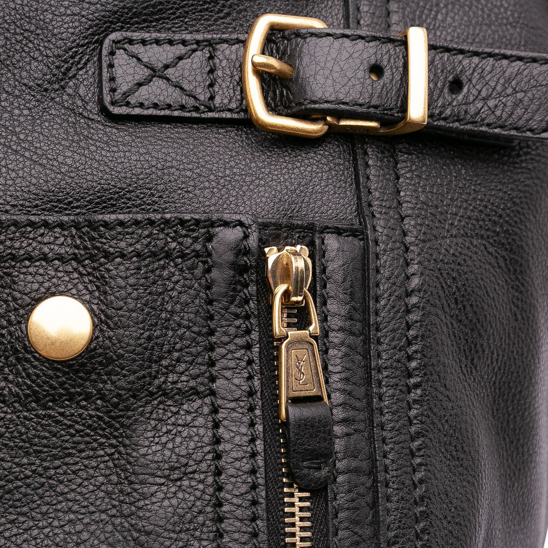 Saint Laurent Medium Cuir Downtown Cabas Noir – GABY PARIS Authentique