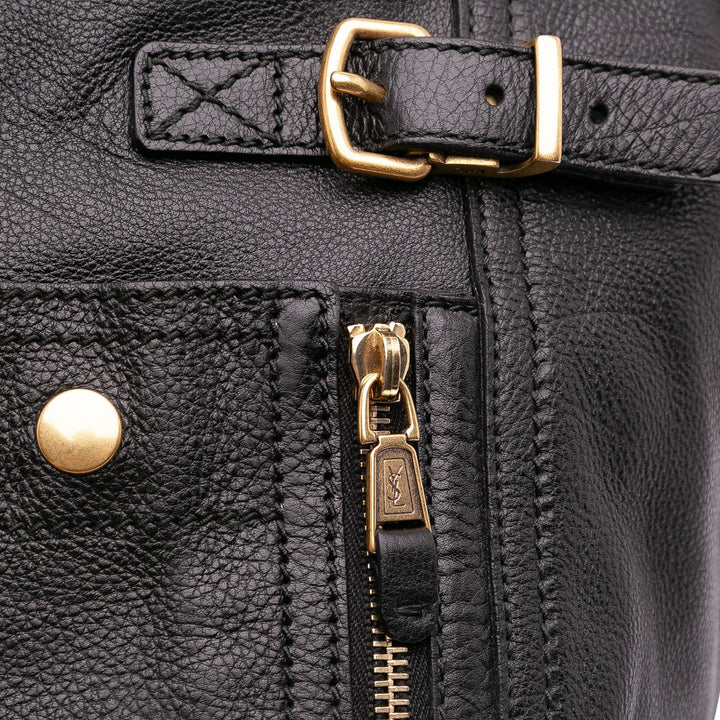 Saint Laurent Medium Cuir Downtown Cabas Noir – GABY PARIS Authentique