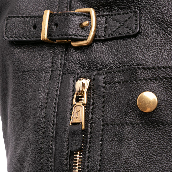 Saint Laurent Medium Cuir Downtown Cabas Noir – GABY PARIS Authentique