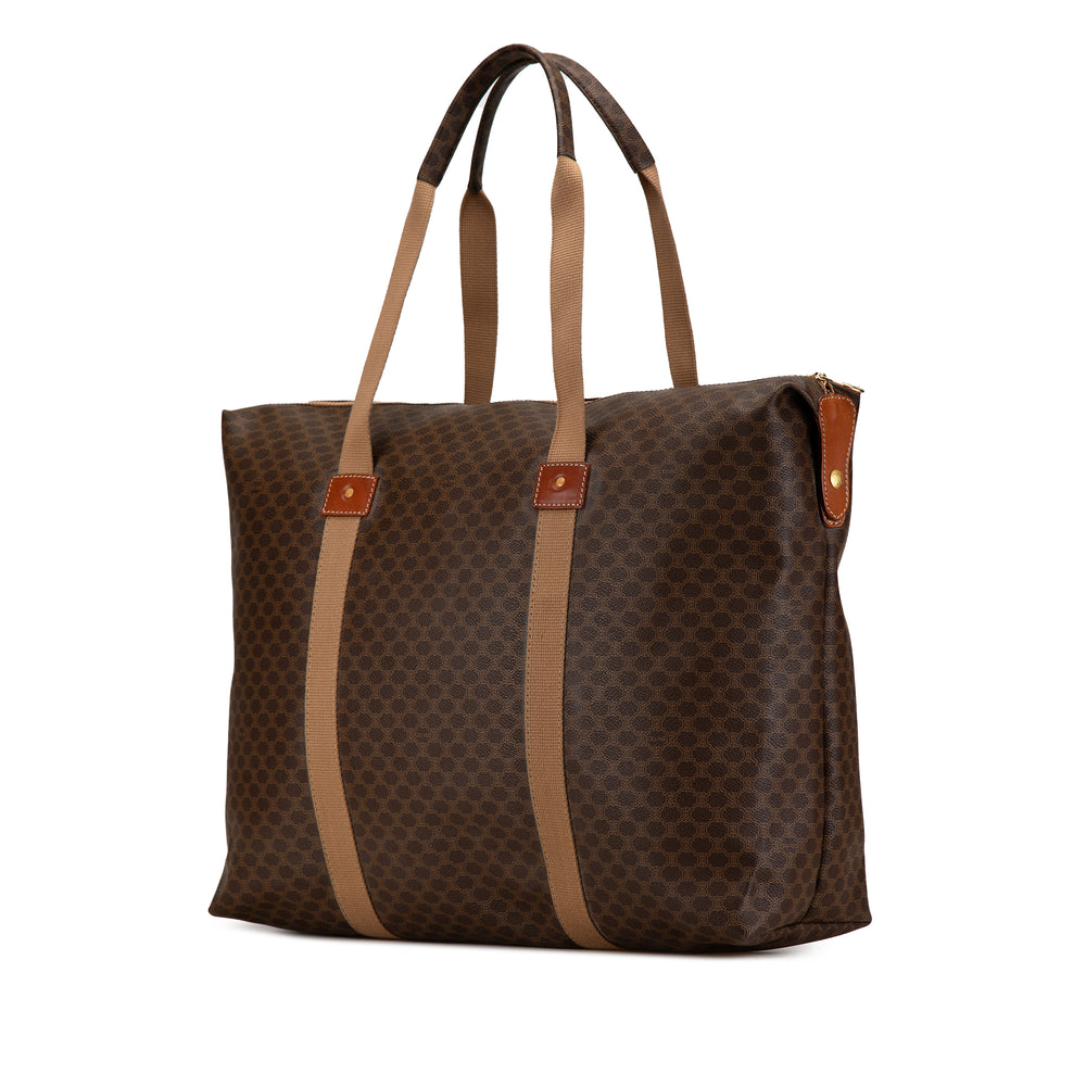 Macadam Coated Canvas Travel Bag Brown - Gaby Paris